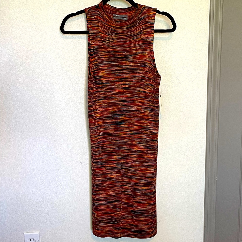 Long multi-color dress with slits up to hips